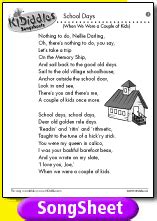 School Days song and lyrics from KIDiddles.